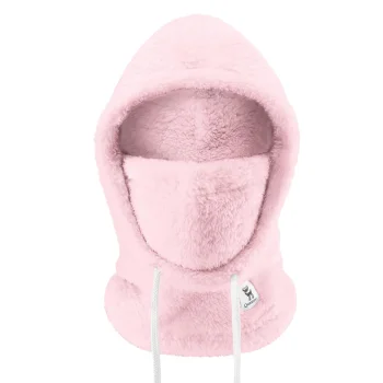 Лыжная балаклава Qunature Arctic Velvet, размер L, розовая