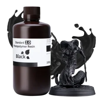 ELEGOO Standard 2.0 Photopolymer Resin for LCD 3D Printers, Black
