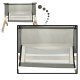 Bērnu Zīdaiņu Pieliekama Gultiņa uz Riteņiem, Pelēka (Prece ar defektu) | Baby Bassinet Bedside Crib Newborn...