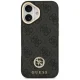 Guess iPhone 17 vāciņš 4G Strass Logo & Big Strap Metal Buttons MagSafe, melns