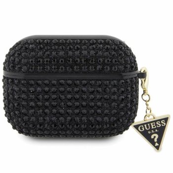 Чехол Guess для AirPods Pro Rhinestone Triangle, черный
