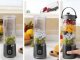 Portable USB Blender 500ml Smoothie Maker with LED Display, Grey