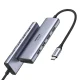 Ugreen USB-C хаб 6-в-1 - 3x USB 3.2 / HDMI 4K 60Hz / SD / TF, серый