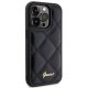 Guess Quilted Metal Logo vāciņš iPhone 15 Pro Max - melns