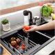 Expandable Basket Strainer Colander Over the Sink for Vegetables and Fruits Washing