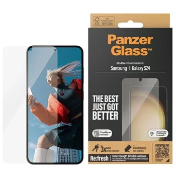 Закаленное стекло PanzerGlass Ultra-Wide Fit с аппликатором для Samsung Galaxy S24