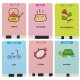 Interactive educational drawing and writing robot with cards and markers, pink