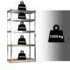Humberg Hr-853 Metal Storage Shelving Unit 183x90x40 cm, Silver