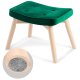 Sofotel Norse Upholstered Footstool Ottoman, Dark Green