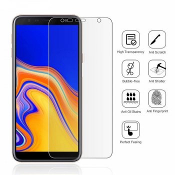 Samsung Galaxy J6+ 2018 (J610F) - Aizsargstikls (Šaurs līdz Izliekumiem) | Tempered Glass Screen Protector