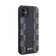 Dkny iPhone 11 / XR Case Leather Checkered Mono Pattern MagSafe, Black