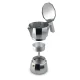 Espresso Kafijas Vārāmā Kanna un plīts, geizera 600ml, Sudraba | Moka Pot Coffee Maker 12 Cup