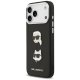 Karl Lagerfeld FW Grained Karl & Choupette Heads Pins & Logo vāciņš iPhone 17 Pro Max — melns | Phone Case Cover