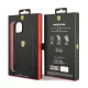 Ferrari iPhone 14 Plus vāciņš Leather Stamp Sides, melns