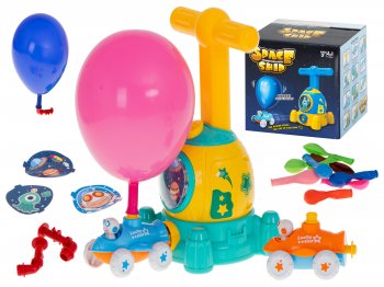 Aerodinamiskās Rotaļu Automašīnas ar Gaisa Balonu Palaidēju un Pumpi, Kosmosa kuģis | Balloon Launcher & Powered...