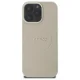 Чехол Guess для iPhone 16 Pro Max Grained Ring MagSafe, бежевый