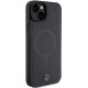 Mercedes Smooth Leather MagSafe case for iPhone 15 Plus - black