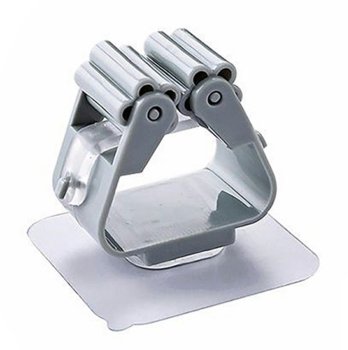 Pašlīmējošs sienas turētājs mopiem un birstēm, pelēks