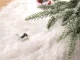Ziemassvētku Eglīšu Paklājs, Balts Pūkains, Apaļš, 90 Cm | Christmas Tree Rug Mat, White Furry, Round