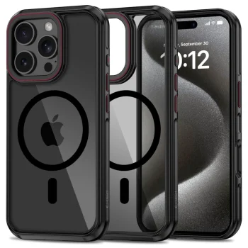 Apple iPhone 16 Pro 6.3'' Tech-Protect MagHybrid MagSafe Case Cover, Black | Telefona Vāciņš Maciņš Apvalks...