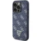 Guess iPhone 15 Pro Case 4G Triangle Metal Logo, Blue