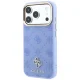 Guess Peony 4G Small Logo MagSafe vāciņš iPhone 18 Pro / 17 Pro, gaiši zils