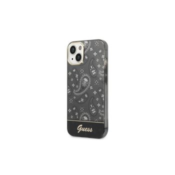 Guess iPhone 14 Pro Max vāciņš Bandana Paisley, melns