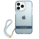 Чехол Guess для iPhone 13 / 13 Pro Translucent Strap, синий
