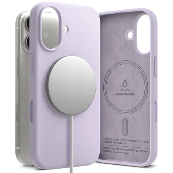 Силиконовый чехол Ringke для iPhone 17 Silicone Magnetic MagSafe, фиолетовый