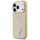 Guess Glitter Trīsstūra Logotipa MagSafe Maciņš iPhone 17 Pro – Zelts | Phone Case Cover