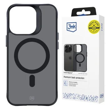 3mk iPhone 14 Pro Max Case Smoke MagCase, Semi-Transparent