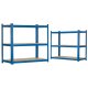 Humberg 4842 Metal Storage Shelving Unit 150 x 75 x 30 cm, Blue