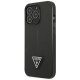 Guess Saffiano Triangle Logo vāciņš Apple iPhone 14 Pro Max - Melns