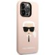 Karl Lagerfeld iPhone 14 Pro Max Case Silicone Karl\'s Head, Pink
