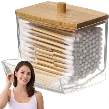 Контейнер для ватных палочек с дозатором, органайзер для ванной...