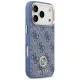 Guess 4G Strass Logo & Big Strap Metal Buttons MagSafe vāciņš iPhone 17 Pro, Zils