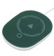Electric Mug Warmer Set with Ceramic Mug, Lid, and Spoon, Green