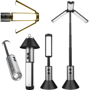Daudzfunkcionāla teleskopiska LED tūrisma lampa un lukturītis, 3000 mAh