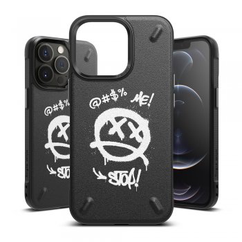 Apple iPhone 13 Pro 6.1'' Ringke Onyx Design Durable TPU Case Cover, Black (Graffiti) | Telefona Vāciņš Maciņš...