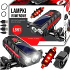 Solar Bike Light Set with Horn Front and Rear 800lm