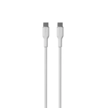 Силиконовый кабель Puro Soft USB-C на USB-C 60W 1.5м - Белый