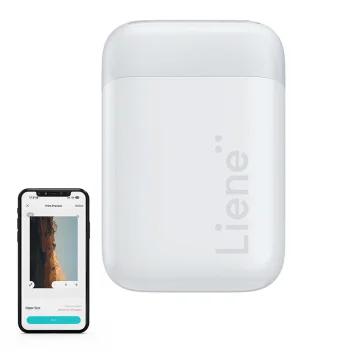 Liene Pearl 2x3" pārnēsājamais fotoprinteris, balts