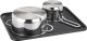 Ruhhy 21992 Dish Drainer with Drip Tray and Cutlery Holder, Black