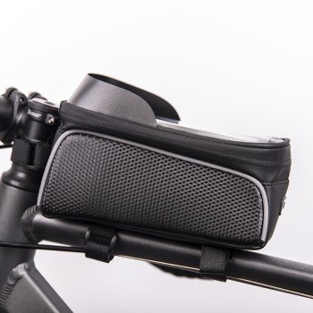 Ūdensizturīga velo soma ar telefona turētāju TFO Model02, melna