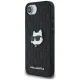 Karl Lagerfeld Monogram Choupette Head Pin iPhone 16e vāciņš, melns