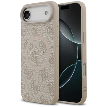 Чехол Guess 4G Ring Classic Logo MagSafe для iPhone 17 Air - розовый