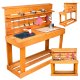 Backyard Wooden Kitchen with Accessories, 98x100x40cm