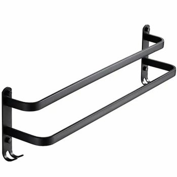 Sienas dvieļu pakaramais 60 cm, melns matēts