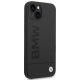 BMW iPhone 14 Plus vāciņš Silicone Signature Logo MagSafe, melns