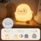 Детский ночник Пингвин, LED, силиконовый, USB-C, белый/желтый